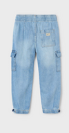 MAYORAL WIDE LEG CARGO PANTS - BLEACH