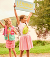 HATLEY PINK PALM SHOULDER TOP