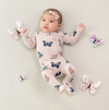 KYTE ZIPPERED FOOTIE - BLUSH BUTTERFLY