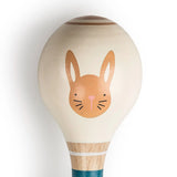 LEIKA RACCOON BUNNY WOODEN RATTLE