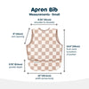 TINY TWINKLE APRON BIB - BROWN CHECKERS