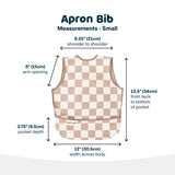 TINY TWINKLE APRON BIB - BROWN CHECKERS