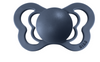 BIBS BABY PACIFIER COUTURE SILICONE 2PK STEEL BLUE