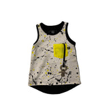 ELECTRIK KIDZ SPECKLED TANK - YELLOW POCKET 6-12M