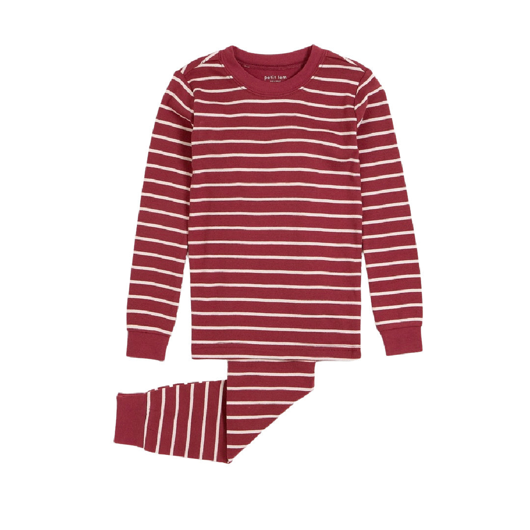 PETIT LEM HOLIDAY PAJAMAS HOLLY JOLLY STRIPES 2