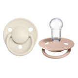 BIBS BABY PACIFIER DE LUX SILICONE 2 PK IVORY/BLUSH