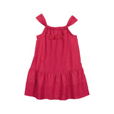 MAYORAL EMBROIDERED COTTON DRESS - HIBISCUS