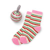 LITTLE BLUE HOUSE CANDY CANE STRIPE SOCK BALL - CHILD