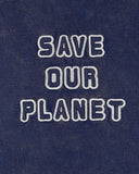 TURTLEDOVE ORGANIC SAVE OUR PLANET EMBROIDERED SHIRT