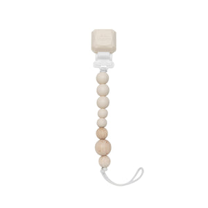WOODEN AND SILICONE BABY PACIFIER CLIP