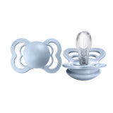 BIBS BABY PACIFIER SUPREME SILICONE 2PK BABY BLUE