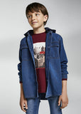 MAYORAL TWEEN DENIM HOODED OVERSHIRT